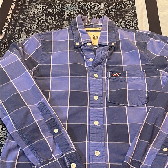 Hollister Vintage Purple Checkered Button Down Shirt - Picture 8 of 8